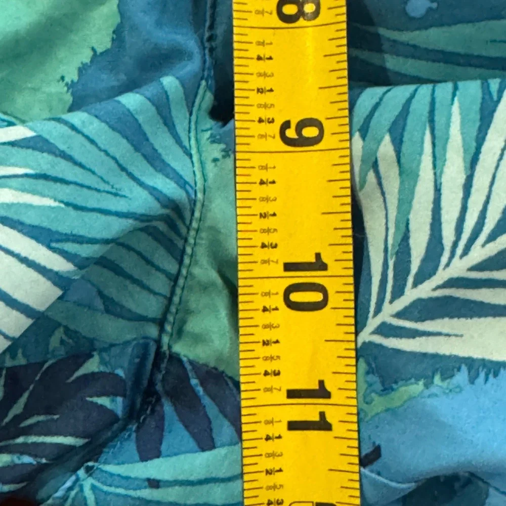 American Eagle Board Shorts Men's S Blue Tropical Palm Leaf Print 31x9.5